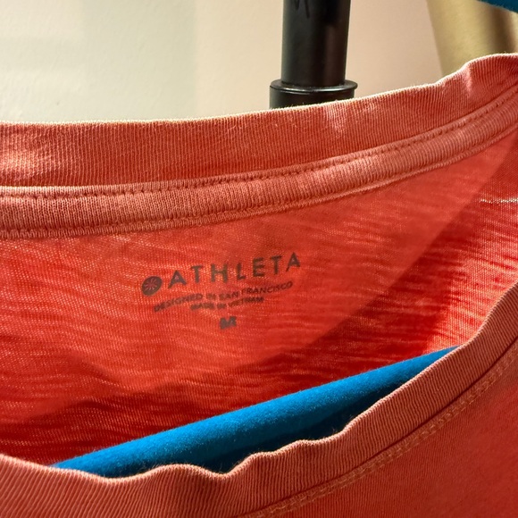 Papaya-colored slub sleeveless tee - Picture 3 of 5